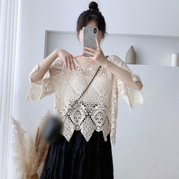 women solid color lace boho style holiday beach loose casual sheer summer and blouses women's & shirts u0gd#, White
women solid color lace boho style holiday beach loose casual sheer summer and blouses women's & shirts u0gd#, White