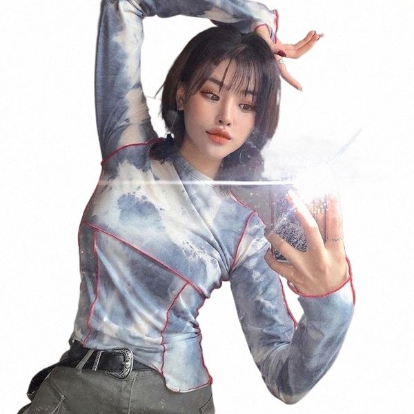 women tie-dye thin shirt reverse car line female slim long sleeve autumn blouse vintage fashion o-neck fz2494 women's blouses & shirts, White
women tie-dye thin shirt reverse car line female slim long sleeve autumn blouse vintage fashion o-neck fz2494 women's blouses & shirts, White