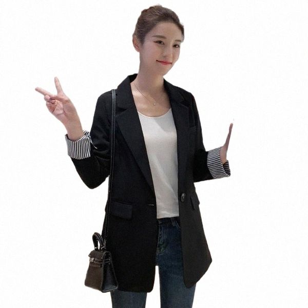 blazer women suit women's black autumn leisure fashionable suit spring and autumn coat veste femme g9ir#, White;black
blazer women suit women's black autumn leisure fashionable suit spring and autumn coat veste femme g9ir#, White;black
