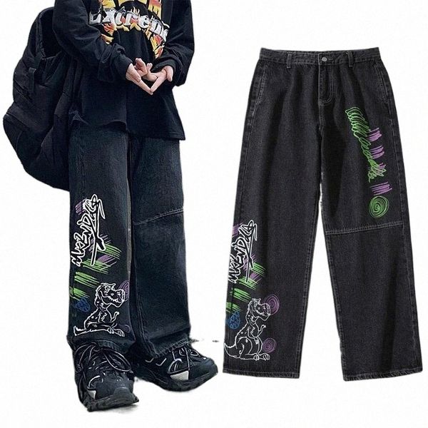 men's cartoon graphic jeans graffiti denim trousers streetwear hip hop women vintage oversized casual pants high street rock u5mg#, Blue
men's cartoon graphic jeans graffiti denim trousers streetwear hip hop women vintage oversized casual pants high street rock u5mg#, Blue