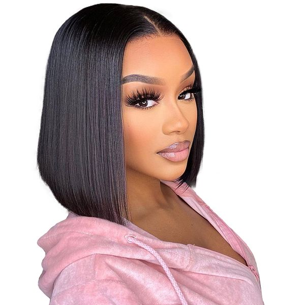 short bob wig t part lace front human hair wigs for black women pre plucked brazilian hair, Black;brown
short bob wig t part lace front human hair wigs for black women pre plucked brazilian hair, Black;brown