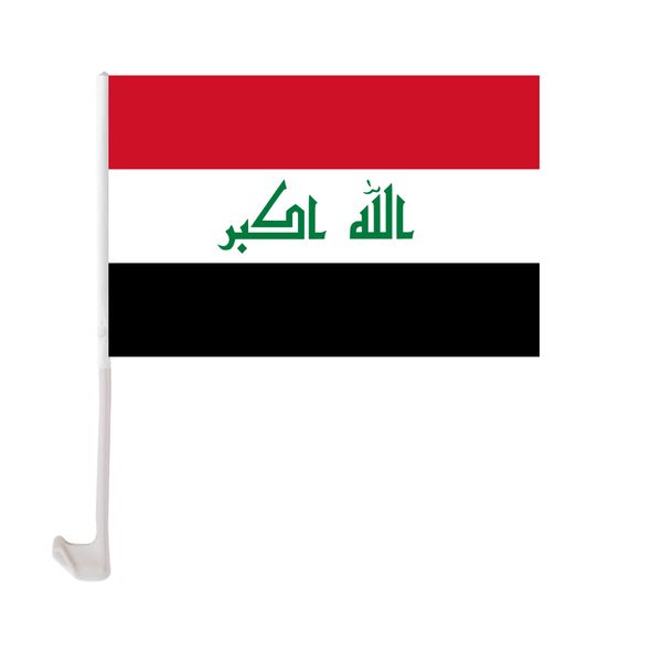 iraq car flag 30x45cm window clip iraqi flags polyester uv protection car decoration banner with flagpole
iraq car flag 30x45cm window clip iraqi flags polyester uv protection car decoration banner with flagpole