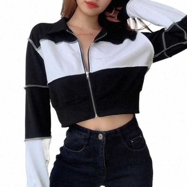 autumn winter new women coat casual color contrast stitching zipper short jacket womens clothing1 r5uo#, Black;brown
autumn winter new women coat casual color contrast stitching zipper short jacket womens clothing1 r5uo#, Black;brown