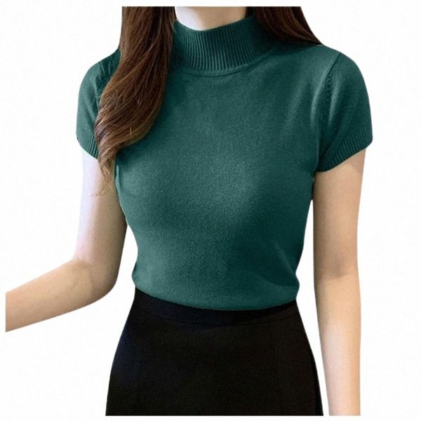 women's blouses & shirts women knitted blouse fashion solid color slim short sleeve casual turtleneck clothing blusas #30 r0pz#, White
women's blouses & shirts women knitted blouse fashion solid color slim short sleeve casual turtleneck clothing blusas #30 r0pz#, White