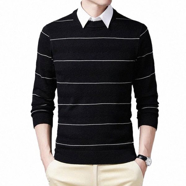 browon autumn men clothing new casual soft warm striped knit sweater fashion o-neck slim fit thick pullover men slim sweater1 e0ru#, White;black
browon autumn men clothing new casual soft warm striped knit sweater fashion o-neck slim fit thick pullover men slim sweater1 e0ru#, White;black