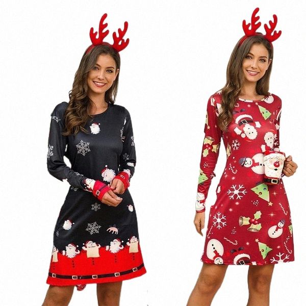 o-neck plus size casual color christmas dress women long sleeve print fall/winter new year party fashion midi cute dress clothes h6nn#, Black;gray
o-neck plus size casual color christmas dress women long sleeve print fall/winter new year party fashion midi cute dress clothes h6nn#, Black;gray