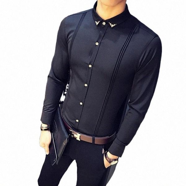 2018 new arrival mens shirt slim fit tuxedo shirts male long sleeve red black white casual shirt men plus size clothing1 64sg#, White;black
2018 new arrival mens shirt slim fit tuxedo shirts male long sleeve red black white casual shirt men plus size clothing1 64sg#, White;black