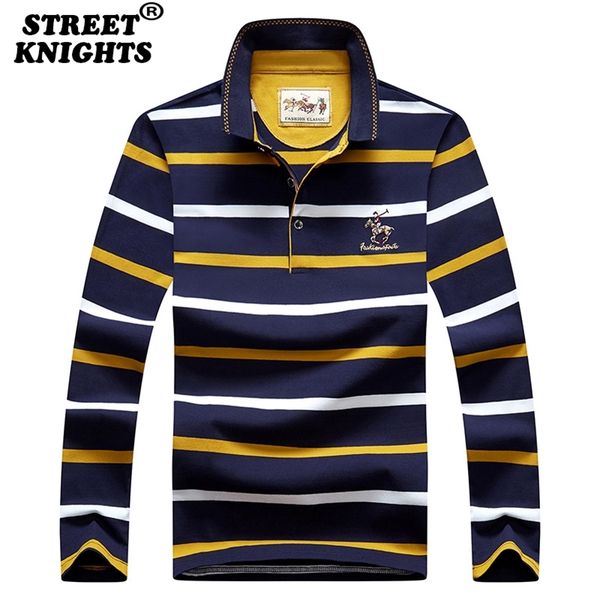 men's polos stripe shirt cotton long sleeve spring autumn embroidery warm casual fashion 220915, White;black
men's polos stripe shirt cotton long sleeve spring autumn embroidery warm casual fashion 220915, White;black