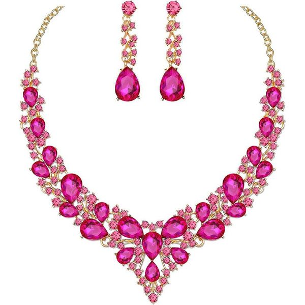 gorgeous bridal crystal rhinestone necklace and earrings jewelry sets gifts for wedding party prom dress, Silver
gorgeous bridal crystal rhinestone necklace and earrings jewelry sets gifts for wedding party prom dress, Silver