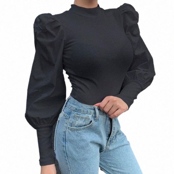 fashion puff sleeve casual solid color o-neck long knitted blouses women's & shirts n5ri#, White
fashion puff sleeve casual solid color o-neck long knitted blouses women's & shirts n5ri#, White