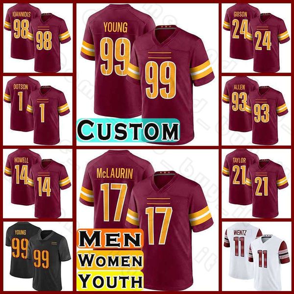 99 chase young football terry mclaurin carson wentz jerseys jahan dotson jonathan allen commanders antonio gibson washingtons 88 rogers sam, Black;red
99 chase young football terry mclaurin carson wentz jerseys jahan dotson jonathan allen commanders antonio gibson washingtons 88 rogers sam, Black;red