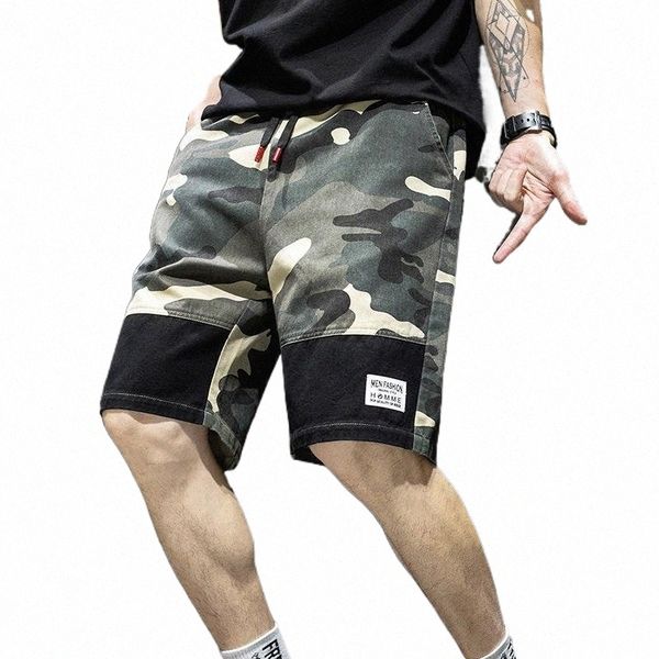 camouflage shorts men's beach five-point pants summer cotton trend casual wear loose tide brand o6qo#, White;black
camouflage shorts men's beach five-point pants summer cotton trend casual wear loose tide brand o6qo#, White;black