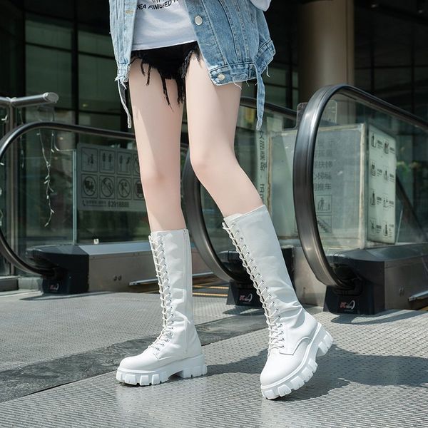 2022 new knee high long thicken knight boots square platfrom heel boots winter women retro thick motorcycle black white
2022 new knee high long thicken knight boots square platfrom heel boots winter women retro thick motorcycle black white