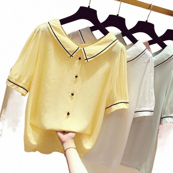 summer korean chiffon shirt girl short sleeve turn down collar blouse women student fashion preppy style shirts h9094 women's blouses &, White
summer korean chiffon shirt girl short sleeve turn down collar blouse women student fashion preppy style shirts h9094 women's blouses &, White