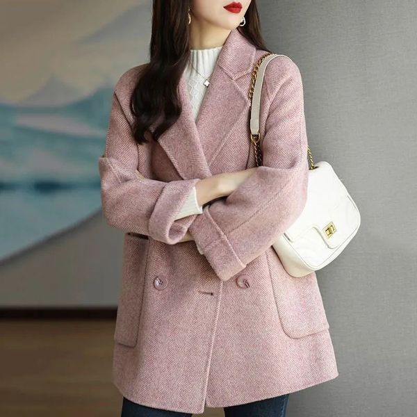 women s fur faux autumn winter fashion long woolen jacket loose female casual blazer high end coat professional clothing 4xl 220915, Black
women s fur faux autumn winter fashion long woolen jacket loose female casual blazer high end coat professional clothing 4xl 220915, Black