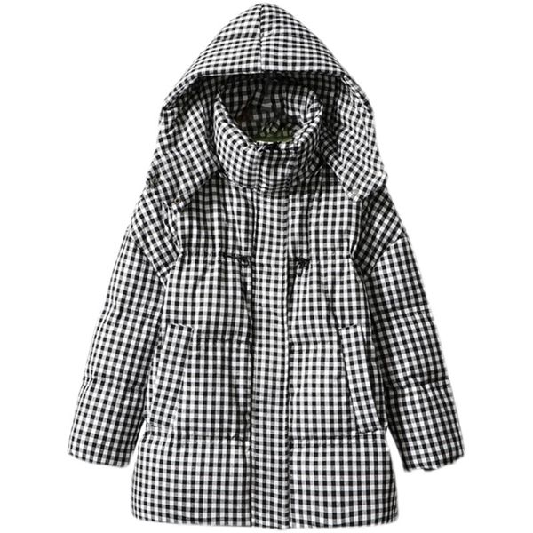 womens down parkas winter jacket women white duck down plaid hooded coat short parka loose thick female outerwear 220914, Black
womens down parkas winter jacket women white duck down plaid hooded coat short parka loose thick female outerwear 220914, Black