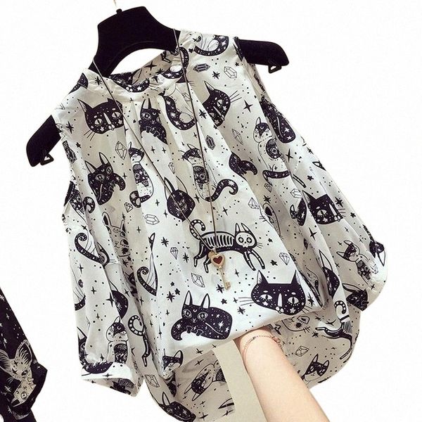 floral chiffon blouse women's short sleeve 2021 spring and summer korean style loose v-neck westernized belly coverin blouses & shirts, White
floral chiffon blouse women's short sleeve 2021 spring and summer korean style loose v-neck westernized belly coverin blouses & shirts, White