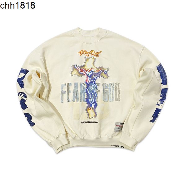 high version 2022 early autumn new american fashion rrr123 co branded fog gospel cross print pullover, Black
high version 2022 early autumn new american fashion rrr123 co branded fog gospel cross print pullover, Black