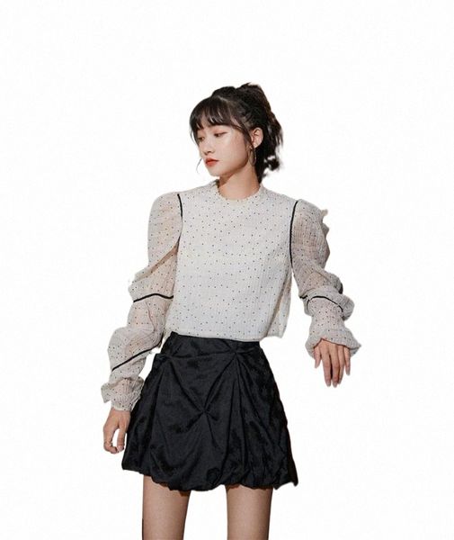 fashion french retro porka dot women short shirts long puff sleeve black white crop stand neck summer autumn blouse women's blouses &
fashion french retro porka dot women short shirts long puff sleeve black white crop stand neck summer autumn blouse women's blouses &