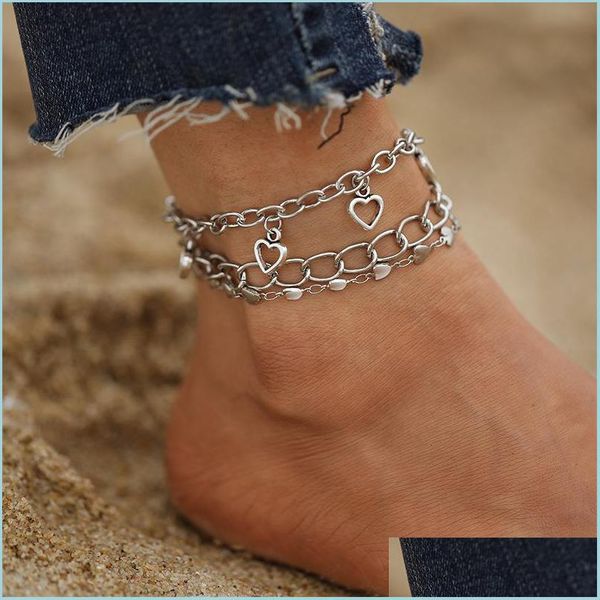 anklets mtilayer sier color hollow heart anklet for women geometric ankle bracelet leg foot chain anklets jewelry 3pcs/set 3075 q2 dr dh0gu, Red;blue
anklets mtilayer sier color hollow heart anklet for women geometric ankle bracelet leg foot chain anklets jewelry 3pcs/set 3075 q2 dr dh0gu, Red;blue