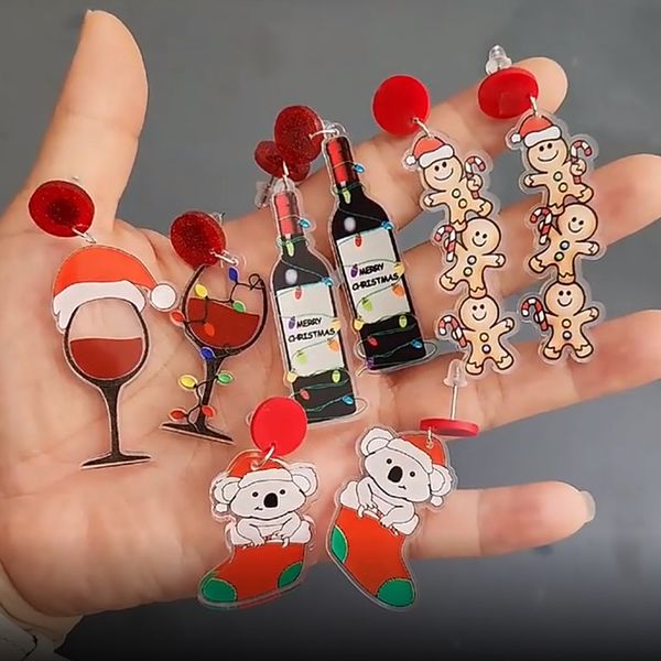 dangle chandelier cute gingerbread man merry christmas earrings for women sweet cartoon xmas stocking sloth dinosaur acrylic party 220914, Silver
dangle chandelier cute gingerbread man merry christmas earrings for women sweet cartoon xmas stocking sloth dinosaur acrylic party 220914, Silver