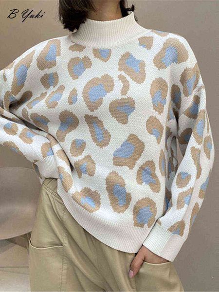 women's sweaters blessyuki leopard print knitted sweater women winter new basic turtleneck loose pullovers sweaters lady vintage warm s, White;black
women's sweaters blessyuki leopard print knitted sweater women winter new basic turtleneck loose pullovers sweaters lady vintage warm s, White;black
