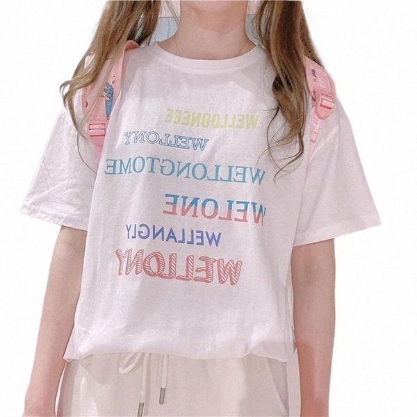 short sleeve soft sister t-shirt wild pullover cute letter print summer girlish style loose women preppy women's e2sd#, White
short sleeve soft sister t-shirt wild pullover cute letter print summer girlish style loose women preppy women's e2sd#, White