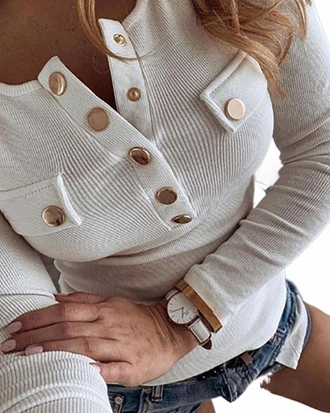 2021 women stylish casual fashion plus size 3xl leisure shirt buttoned ribbed long sleeve blouse y1ec#, White
2021 women stylish casual fashion plus size 3xl leisure shirt buttoned ribbed long sleeve blouse y1ec#, White