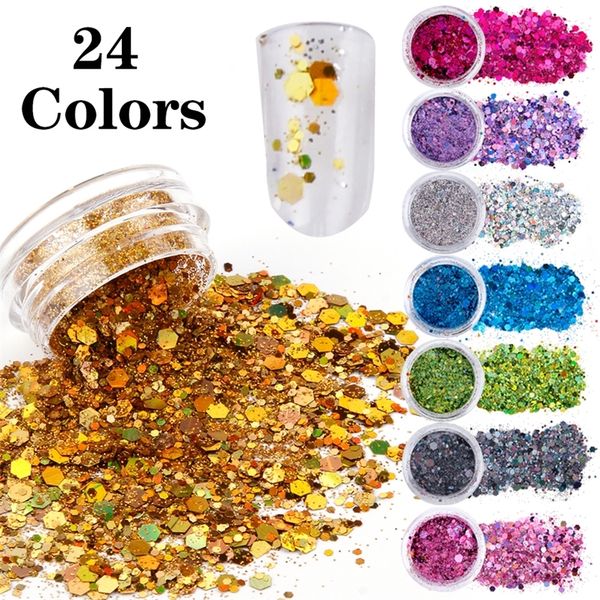 nail glitter 24 jarslot chunky art holographic powder face body eye mix manicura decoracion s accessories 220915, Silver;gold
nail glitter 24 jarslot chunky art holographic powder face body eye mix manicura decoracion s accessories 220915, Silver;gold