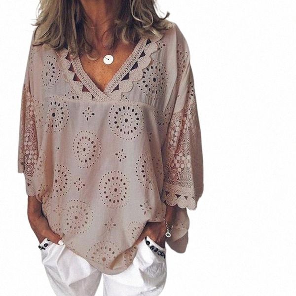 women hollow out blouse lace patchwork v neck loose casual for summer hsj88 women's blouses & shirts c8en#, White
women hollow out blouse lace patchwork v neck loose casual for summer hsj88 women's blouses & shirts c8en#, White