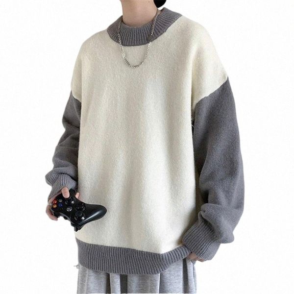 2021 new oversize sweater mens loose long sleeves o-neck korean fashion winter thicken vintage knitted korean clothes pullover1 u4mj#, White;black
2021 new oversize sweater mens loose long sleeves o-neck korean fashion winter thicken vintage knitted korean clothes pullover1 u4mj#, White;black