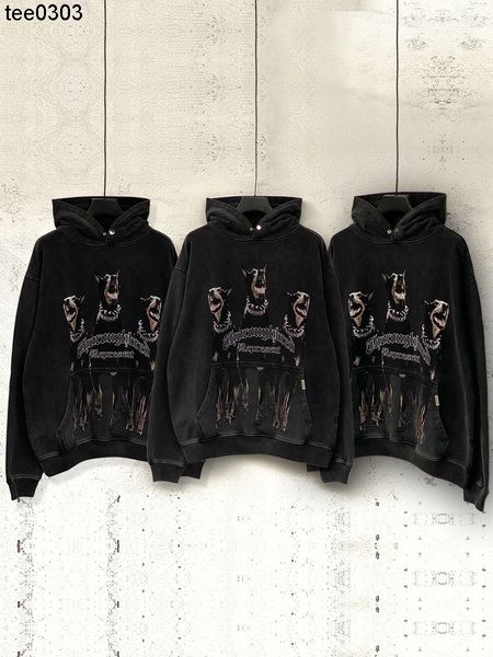 representss doberman hoodie men's american high street loose washed old hoodie fashion, Black 
representss doberman hoodie men's american high street loose washed old hoodie fashion, Black