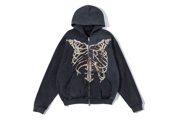 22fw autumn winter hooded jackets bones zip hoodies washed sweatshirt man women hip hop high street fashion hoodies, Black
22fw autumn winter hooded jackets bones zip hoodies washed sweatshirt man women hip hop high street fashion hoodies, Black