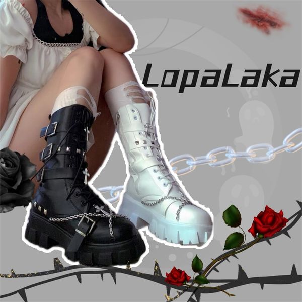 boots lapolaka cool girl women shoes strange style stress punk ankle warm plush high platform for trendy winter dress 220914, Black
boots lapolaka cool girl women shoes strange style stress punk ankle warm plush high platform for trendy winter dress 220914, Black