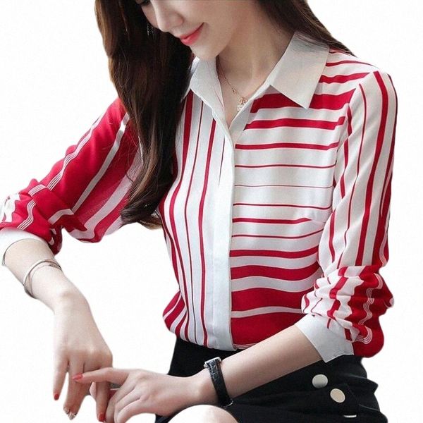 striped blouse women shirts long sleeve fashion office blouses korean plus size chiffon bloues camisas mujer women's & b101#, White
striped blouse women shirts long sleeve fashion office blouses korean plus size chiffon bloues camisas mujer women's & b101#, White