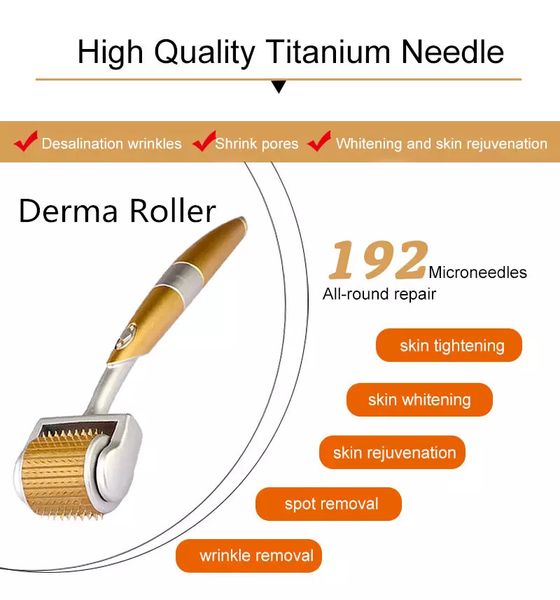 gold 192 pins derma roller titanium tips 0.3mm 0.25mm 0.2mm length titaniums mesoroller for body face treatment microneedle dermaroller
gold 192 pins derma roller titanium tips 0.3mm 0.25mm 0.2mm length titaniums mesoroller for body face treatment microneedle dermaroller