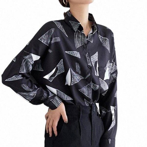 spring geometric print chiffon women blouses pocket loose black blouse shirt female casual shirts 2021 blusas mujer women's & p3te#, White
spring geometric print chiffon women blouses pocket loose black blouse shirt female casual shirts 2021 blusas mujer women's & p3te#, White