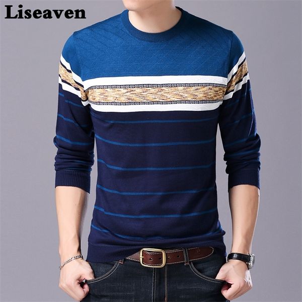 men's sweaters liseaven men sweater o-neck casual striped sweaters autumn winter brand mens pullovers 220915, White;black
men's sweaters liseaven men sweater o-neck casual striped sweaters autumn winter brand mens pullovers 220915, White;black