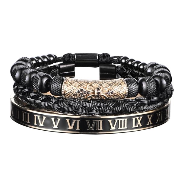 bangle luxury 3pcs/set flower cross charm bangles stainless steel bracelet men enamel roman number europe fashion jewelry 220914, Black
bangle luxury 3pcs/set flower cross charm bangles stainless steel bracelet men enamel roman number europe fashion jewelry 220914, Black