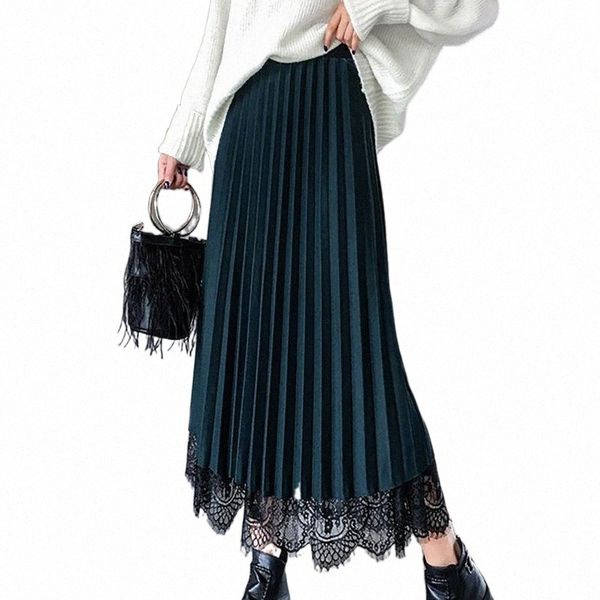 2021 new pleated high waist women skirt solid colors pleated skirts elegant skirts lace elastic mesh skirt womens #t2g w4tt#, Black
2021 new pleated high waist women skirt solid colors pleated skirts elegant skirts lace elastic mesh skirt womens #t2g w4tt#, Black