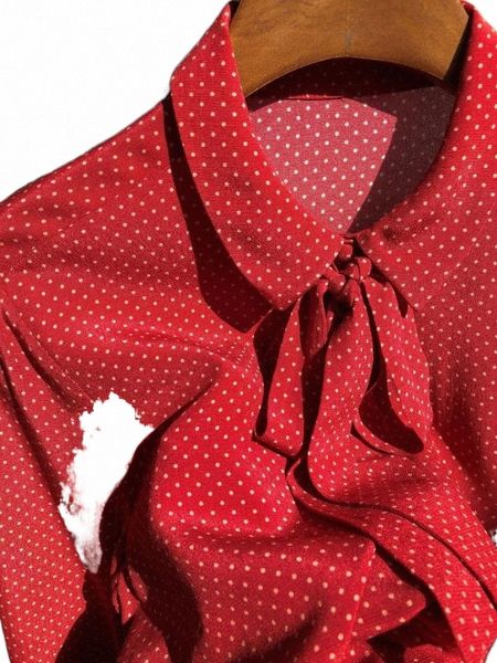 women red polka dot print blouse long sleeve tie bow ribbon viscose shirt women's blouses & shirts 74vi#, White
women red polka dot print blouse long sleeve tie bow ribbon viscose shirt women's blouses & shirts 74vi#, White