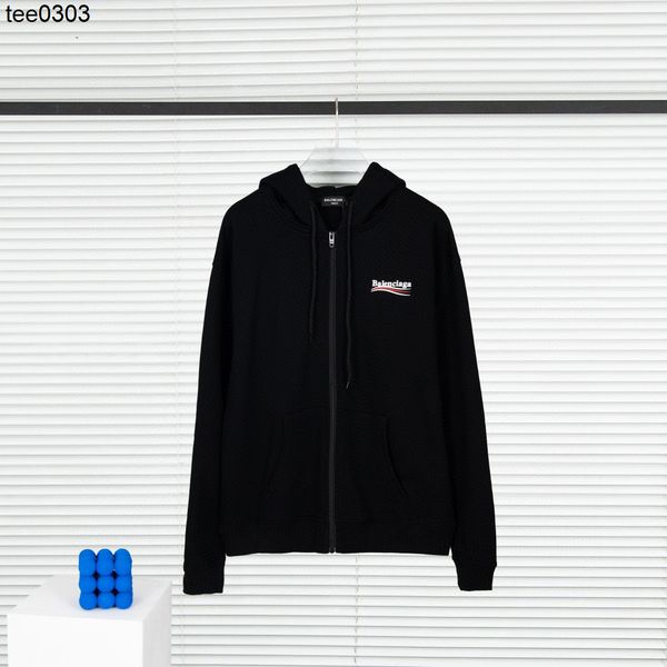 22 autumn and winter new balencaigass family classic cola men's and women's oversize zippered hoodie, Black
22 autumn and winter new balencaigass family classic cola men's and women's oversize zippered hoodie, Black
