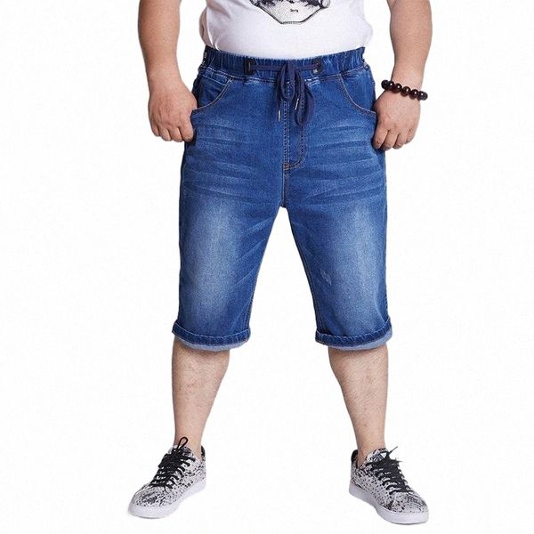 elastic waist drawstring plus fat size jeans men's high straight loose denim shorts blue black large pants l8zu#, White;black
elastic waist drawstring plus fat size jeans men's high straight loose denim shorts blue black large pants l8zu#, White;black