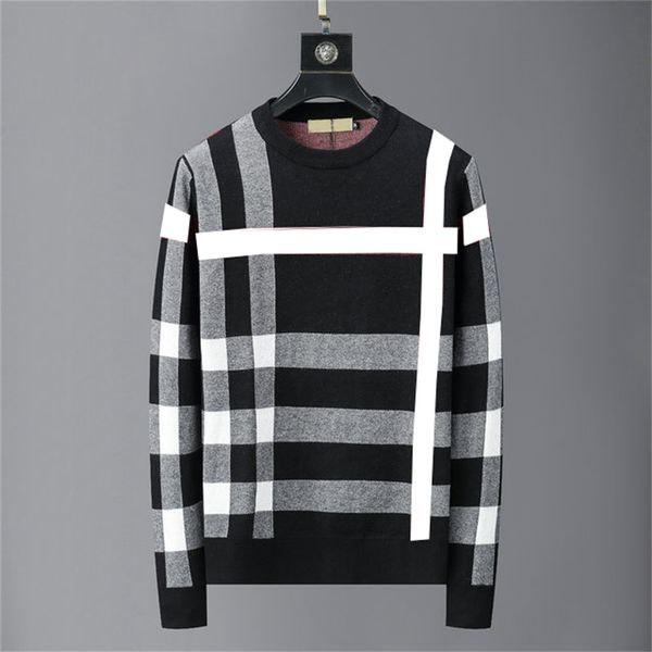 men's sweater black and white checked stripe brand wool warm soft comfortable fashion casual classic pattern letters luxury crease resi, White;black
men's sweater black and white checked stripe brand wool warm soft comfortable fashion casual classic pattern letters luxury crease resi, White;black