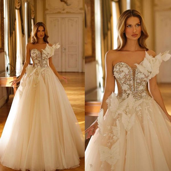 elegant a line wedding dress sweetheart strapless arabic puffy bridal gowns floor length butterfly applique robe de soiree, White
elegant a line wedding dress sweetheart strapless arabic puffy bridal gowns floor length butterfly applique robe de soiree, White