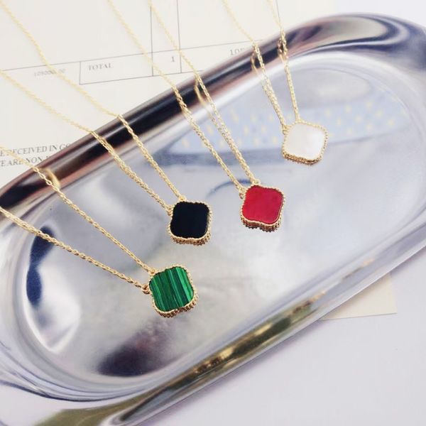 fashion designer ladies necklace luxury 4 leaf clover pendant girl valentine's day love gift 316l stainless steel jewelry, Silver
fashion designer ladies necklace luxury 4 leaf clover pendant girl valentine's day love gift 316l stainless steel jewelry, Silver