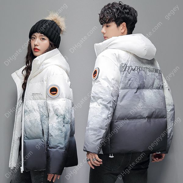 winter couple jacket white duck down gradient hooded puffer jackets fashion highstreet windproof thicken warm parkas women, Black
winter couple jacket white duck down gradient hooded puffer jackets fashion highstreet windproof thicken warm parkas women, Black