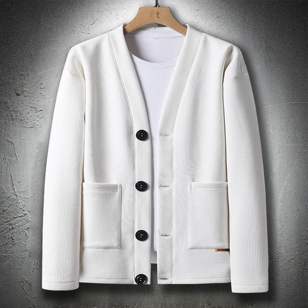 men's wool blends cardigan sweater men v neck button up knitted sweater cardigan men spring autumn casual sweater coat cashmere coat 22, Black
men's wool blends cardigan sweater men v neck button up knitted sweater cardigan men spring autumn casual sweater coat cashmere coat 22, Black