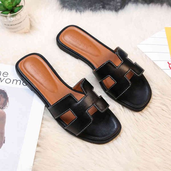 dhl luxury h 2022 new soft leather slippers women's summer net red ins wear versatile fashion flat bottom cool slippers women's su, Black
dhl luxury h 2022 new soft leather slippers women's summer net red ins wear versatile fashion flat bottom cool slippers women's su, Black