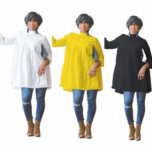 long sleeve ruched womens blouses autumn mandarin collar solid blouse shirt streetwear ladies cotton plus size women's & shirts 13cx#, White
long sleeve ruched womens blouses autumn mandarin collar solid blouse shirt streetwear ladies cotton plus size women's & shirts 13cx#, White